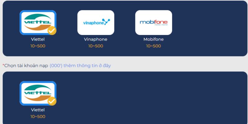 Giao dịch thông qua thẻ cào điện thoại đơn giản