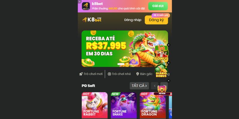 Truy cập trang chủ chính thức của K8bet